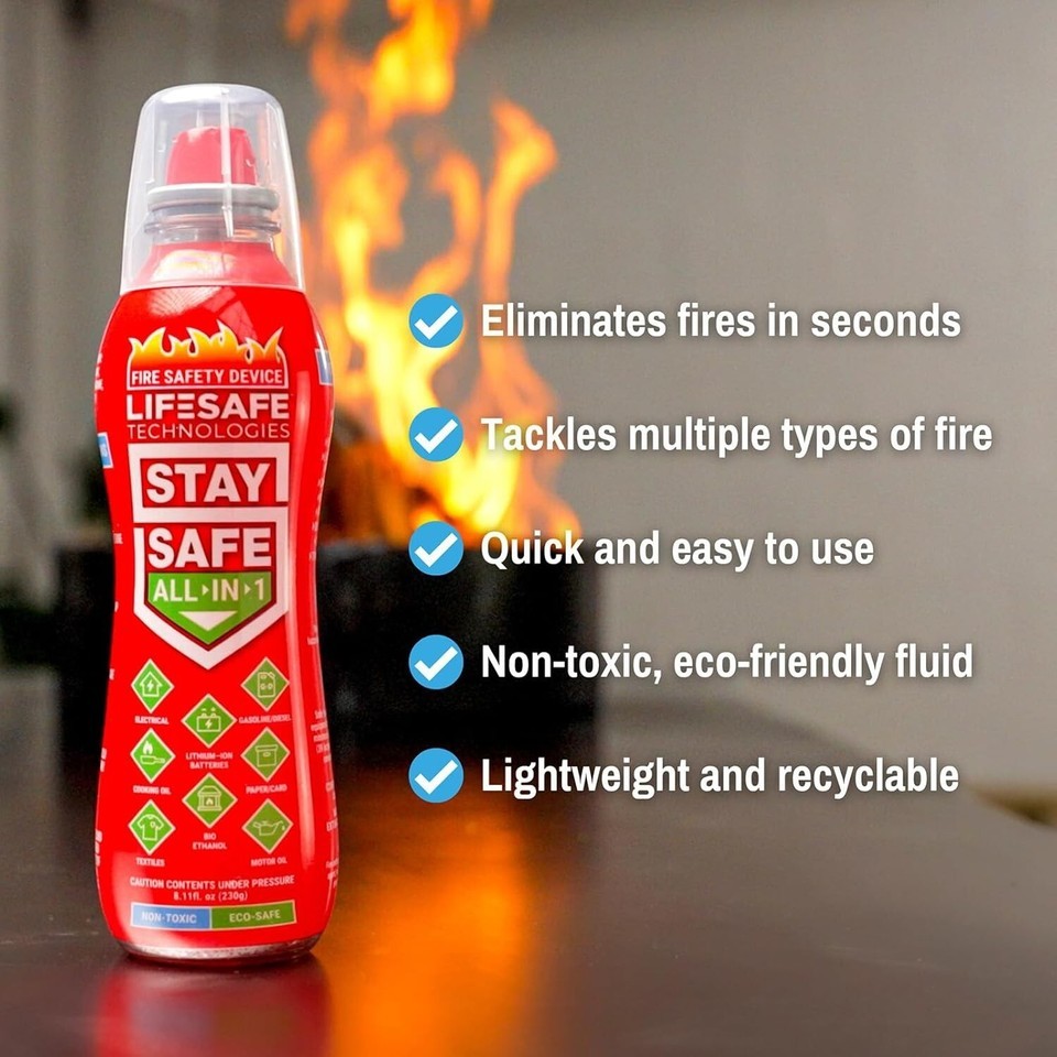 StaySafe Eco-Friendly Portable Fire Extinguisher - Multi-Use 10 Fire Types Item image 4