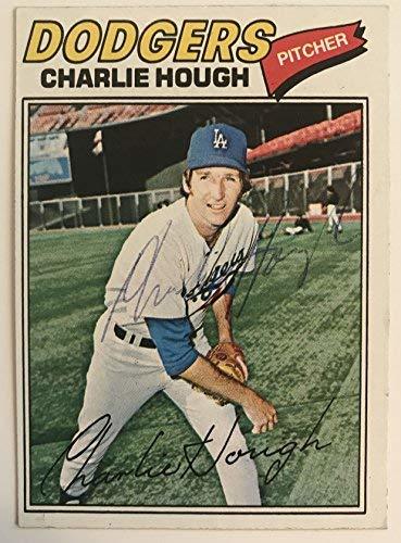 Charlie Hough Signed Autographed 1977 Topps Baseball Card - Los Angeles ... - $15.00