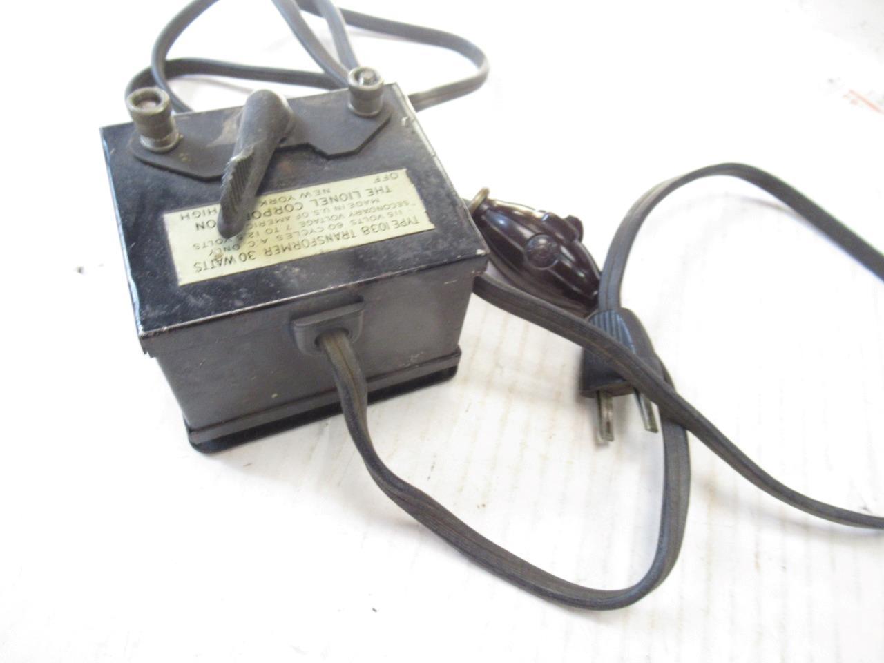 LIONEL POST-WAR- 1038 - 30 WATT TRANSFORMER- HUMS- WORKS OK- FAIR- W16 - $10.72