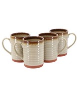 Gibson Home Terra Bella 4 Piece 18.5 Ounce Terracotta Mug Set in Smoke - $90.50 CAD