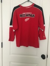 NHL Detroit Red Wings Boys Long Sleeve   Top Shirt Hockey Size XL - £30.68 GBP