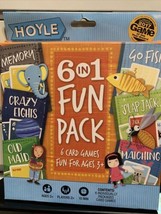 Hoyle 6 in 1 Kids Playing Cards Multi Game Pack, 6 Fun Games in 1 (Ages 3+ - £7.02 GBP