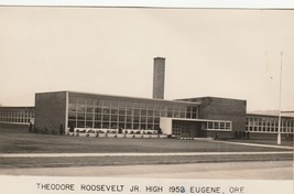 Postcard Theodore Roosevelt Jr. High Eugene Oregon RPPC c1952 - £15.94 GBP