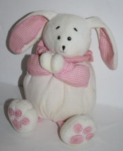 Kids II Tiny Ones Bunny Rabbit Plush 10&quot; Pink Gingham Prayer Now I Lay M... - £52.90 GBP