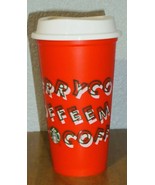 Starbucks RED Reusable Hot Cup Grande 16oz MERRY COFFEE Christmas Holida... - £10.38 GBP