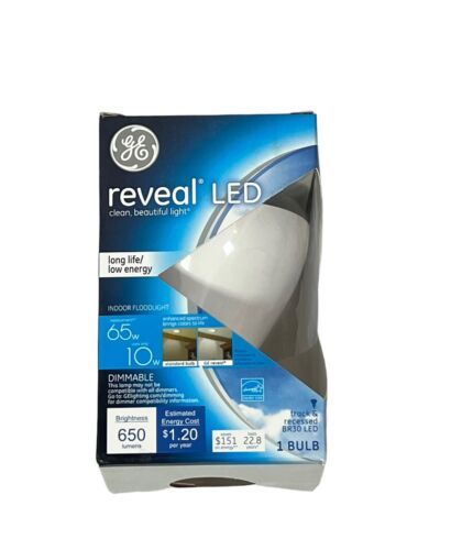 GE reveal LED Indoor Floodlight Dimmable Light Bulb 65w 10w 650 Lumens 1 Bulb - $14.90