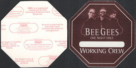 Rare The Bee Gees Working Crew Cloth Backstage Pass from the 1999 One Night Ony. - £6.84 GBP