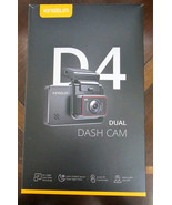 Kingslim D4 Dual Dash Cam with Built-in WiFi GPS 4K Sony - $152.79 CAD