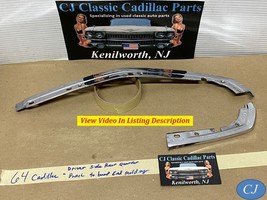 OEM 64 Cadillac LEFT DRIVER SIDE QUARTER PANEL TO BUMPER END MOLDING TRIM - $346.49