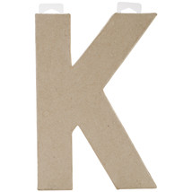 Paper Mache Letter K 8 X 5.5 Inches - £13.78 GBP