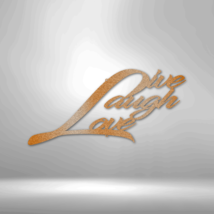 Live Laugh Love Steel Sign Laser Cut Powder Coated Home &amp; Office Metal W... - £41.04 GBP+