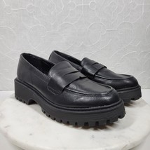 Sincerely Jules Chunky Lug Penny Loafers Womens 15 Black Platform Rocker... - $74.56