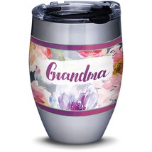 Tervis Grandma Large Blooms 12 oz Stainless Steel Tumbler W/ Lid Floral ... - $15.99