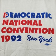 Vintage 1992 Democratic National Convention New York White T-Shirt Size L NWOT - $59.95