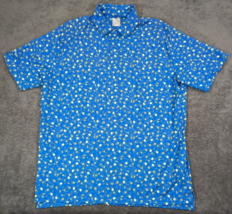 Callaway Mens Opti-Dri Blue Golf Shirt Swing Tech Margarita Print Size Large - £22.20 GBP