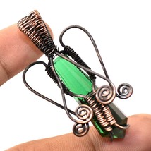 Chrome Diopside Handmade Gemstone Copper Wire Wrap Pendant Jewelry 2.10&quot; SA 249 - £3.18 GBP