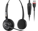 Usb Headset With Microphone Noise-Cancelling, Comfort Fit Computer Heads... - $54.99