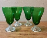 Anchor Hocking Forest Green Burple Boopie Glasses 5¾&quot; Set of 4 - $39.99