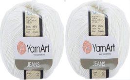 Amigurumi Cotton Yarn, YarnArt Jeans Yarn 55% Cotton 45% Acrylic Lot of 2 Skein  - £7.95 GBP+