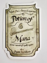 Potion of Mana Never Run Out of Spells Label Looking Sticker Decal Embel... - £1.73 GBP