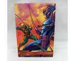 Marvel Versus DC Trading Card Hawkeye Green Arrow 1995 Fleer Skybox #63 - $9.89