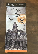 Nicole Miller Halloween Haunted House Beaded Table Runner Bats Moon - £29.56 GBP