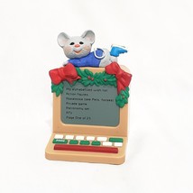 Mouse on Computer Loggin&#39; On To Santa Christmas Ornament Hallmark Resin 2&quot; 2000 - £12.77 GBP