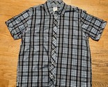 Blue Plaid Button Up Short Sleeve NWT Mens Sz 2XL Vintage PJ Mark Shirt Y2K - $19.79