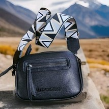 Montana West Crossbody Bag Black Faux Leather Southwest Adjustable Guita... - £13.36 GBP