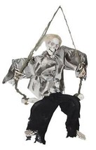 Reaper Prop Animated Swing Reaper Light-Up Eyes Laughing Haunted House SS82808 - £47.44 GBP