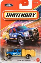 Matchbox Ford F-550 Super Duty Diecast Car, 1:64 Scale, Blue/Yellow, #41... - $7.61