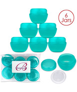 (6 Pieces) 30G/30Ml High Quality Teal Ov Container Jars - £11.80 GBP
