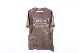 Vintage Mens Large Acid Wash Hersheys Milk Chocolate Spell Out T-Shirt Brown - £23.19 GBP