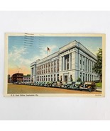 Lexington Kentucky Post Card US Post Office Old Cars Son Writing To Pare... - $9.07 CAD
