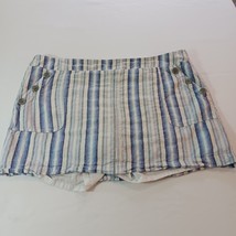 Cato Est. 1946 Women&#39;s White Blue &amp; Gray Stripes Pull-On Skort Skirt Siz... - €8,89 EUR