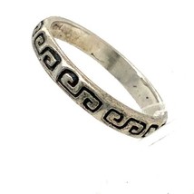 Vintage Sterling Sign Carolyn Pollack Greek Swirl Tribal Carved Ring Ban... - $37.62