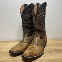 Victory Boot Mexico Lizard and Leather Beautiful Brown Tan Men&#39;s Sz 9.5 ... - £51.71 GBP