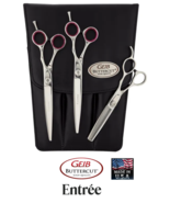 Geib Buttercut ENTREE SHEAR Scissor SET-THINNING,STRAIGHT&amp;CURVED Pet Gro... - $209.99