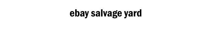 A welcome banner for ebaysalvageyard's store