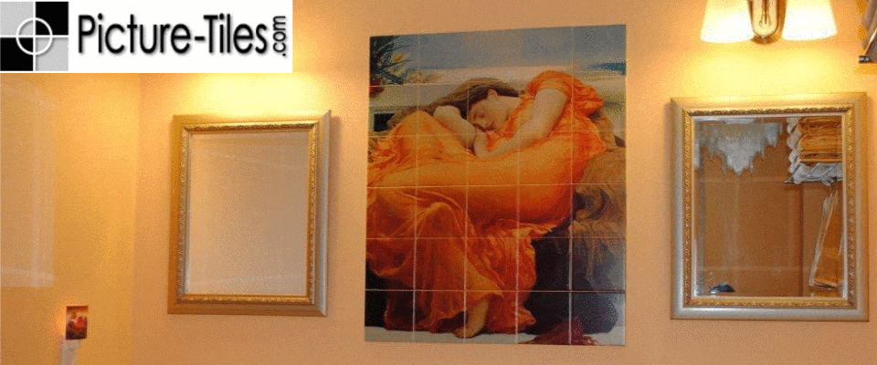 A welcome banner for Picture-Tiles.com: Ceramic Tile Murals. Kitchen Backsplash, Bathroom Showers