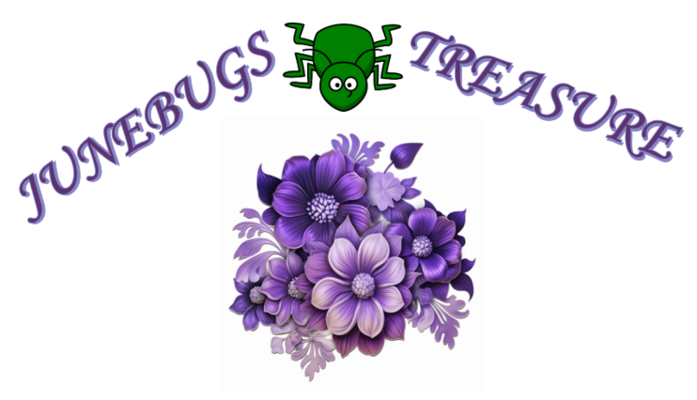 A welcome banner for JuneBugsTreasures