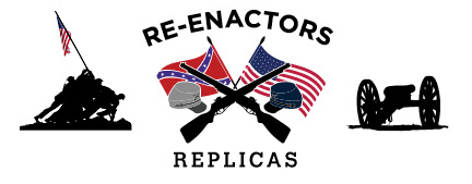A welcome banner for Reenactors Replicas