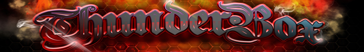 A welcome banner for Thunderbox Clothing