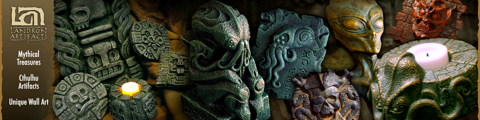A welcome banner for Landron Artifacts