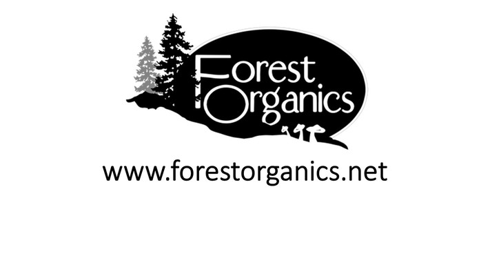 A welcome banner for Forest Organics