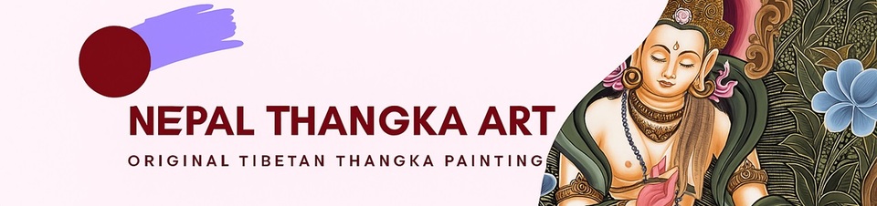 A welcome banner for Nepal Thangka Art