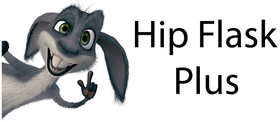 A welcome banner for Hip_Flask_Plus' booth