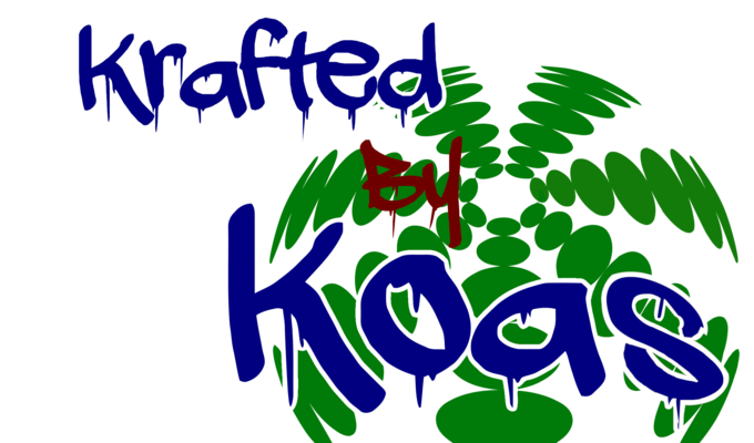 A welcome banner for Krafted by Koas