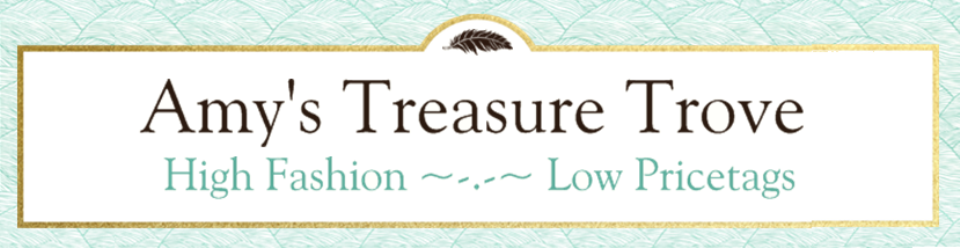 A welcome banner for Amy's Treasure Trove