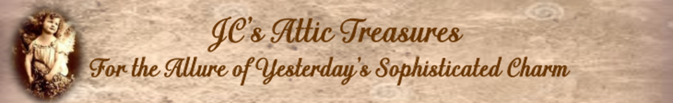 A welcome banner for JC's Attic Treasures